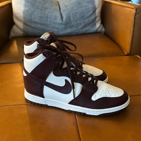 Nike Dunk High Burgundy Crush Sneakers - Picture 6 of 9